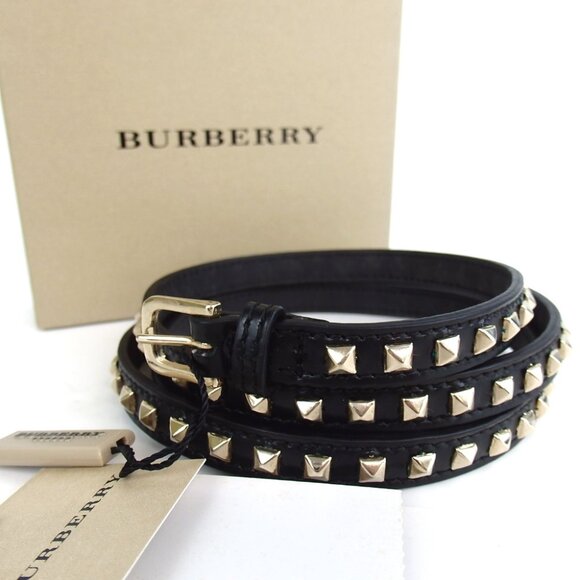 Authentic BURBERRY Studs belt leather/metal [Used] - Picture 1 of 13